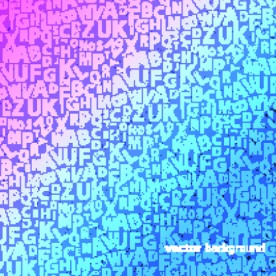 全英文字母蓝色背景