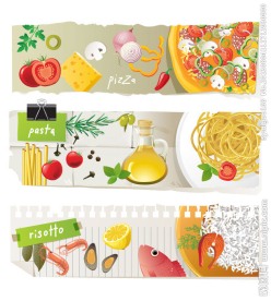 美味食物横幅