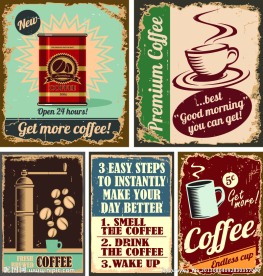 复古卡食品矢量