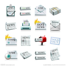 新闻主题图标矢量素材