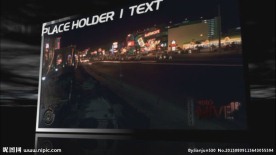 现代暗黑字幕相册模版