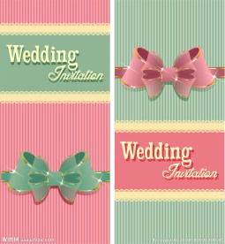 金边蝴蝶结卡片