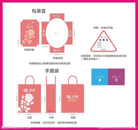 女鞋包装盒手提袋设计