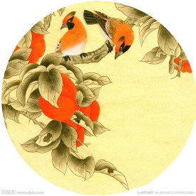 柿出 国画 工笔
