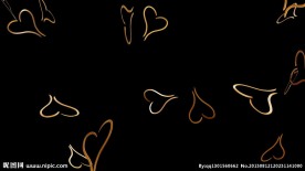 纷纷落下的金色爱心片