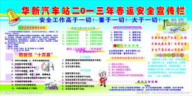 车站春运安全宣传栏