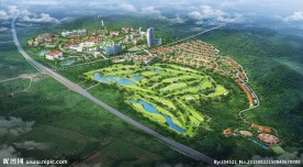 园林全景鸟瞰图