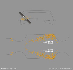 RAV4车身贴