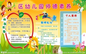 幼儿园宣传栏师德素养