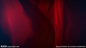 飞扬的红色绸缎背景