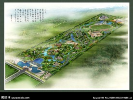 风情园设计鸟瞰图