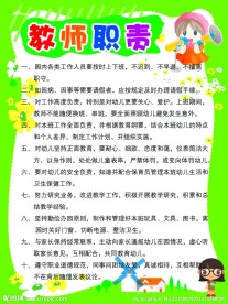 教师职责展板