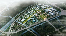 城市综合规划鸟瞰图