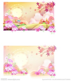 田园风光矢量图