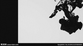 墨汁飞溅高清实拍视频