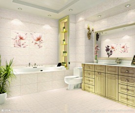 卫生间设计 瓷片贴图