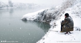 风雪独钓