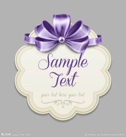 紫色蝴蝶结矢量素材