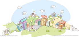 矢量城市风景图片