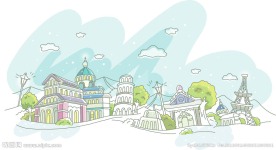 矢量城市风景图片