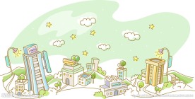 矢量城市风景图片