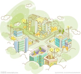 矢量城市风景图片