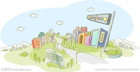 矢量城市风景图片
