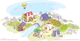 矢量城市风景图片