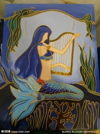 沥粉贴金 美人鱼