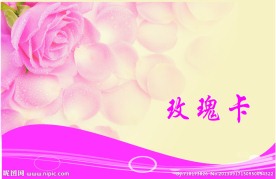 粉色背景素材玫瑰卡