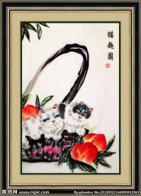 国画 猫趣图