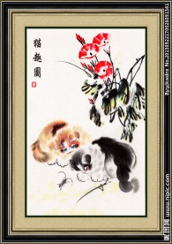 国画 猫趣图
