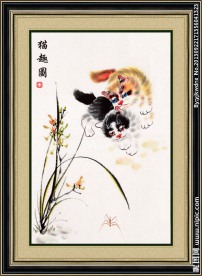 国画 猫趣图