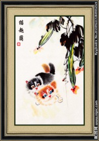 国画 猫趣图