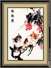 国画 猫趣图