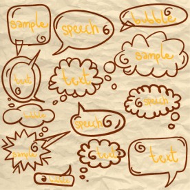 怀旧褶皱纸张对话框