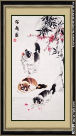 国画 猫趣图