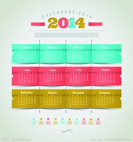 2014年日历模板