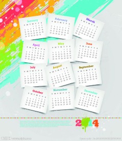 2014年日历模板