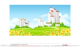 矢量梦幻都市图片