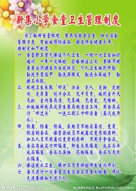 食堂制度展板