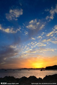 大连付家庄公园的夕阳
