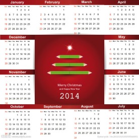 2014年日历
