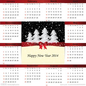 2014年日历