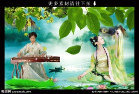 美女夏天风景