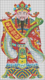十字绣财神图