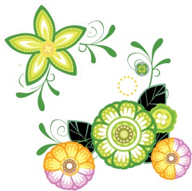 彩色花卉