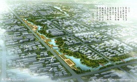 城市规划鸟瞰图