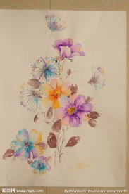 手绘花卉 水彩花卉