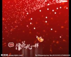 粒子星光红色背景视频